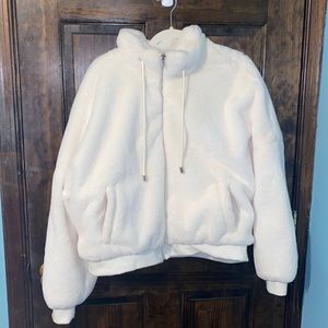 Super soft and fluffy Missguided jacket with zipper